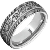 Serinium® Latigo Pattern Ring with Rope Edges
